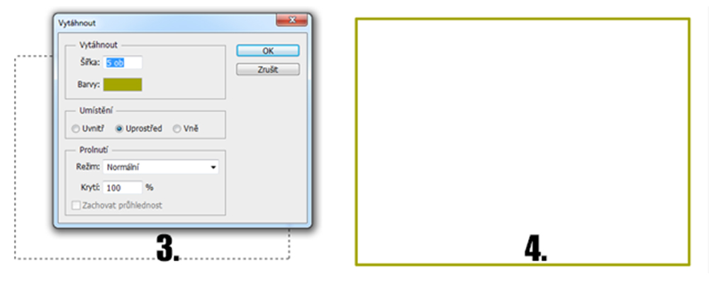 jak udelat ve photoshopu kolecko ctverec